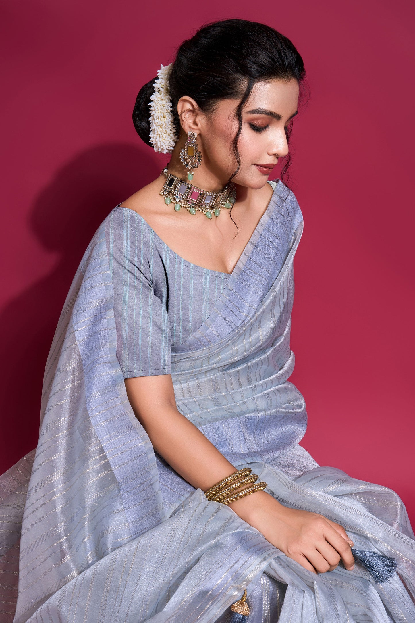 blue-woven-organza-saree-zb131956_3_SareeButa.com