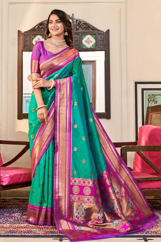 Blue Paithani Saree-ZB131966_1