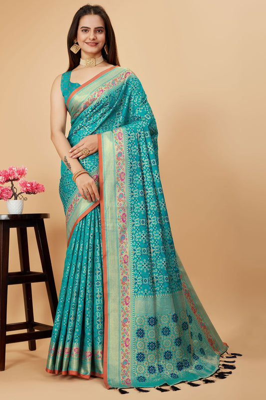 Blue Patola Silk Saree-ZB130495_1