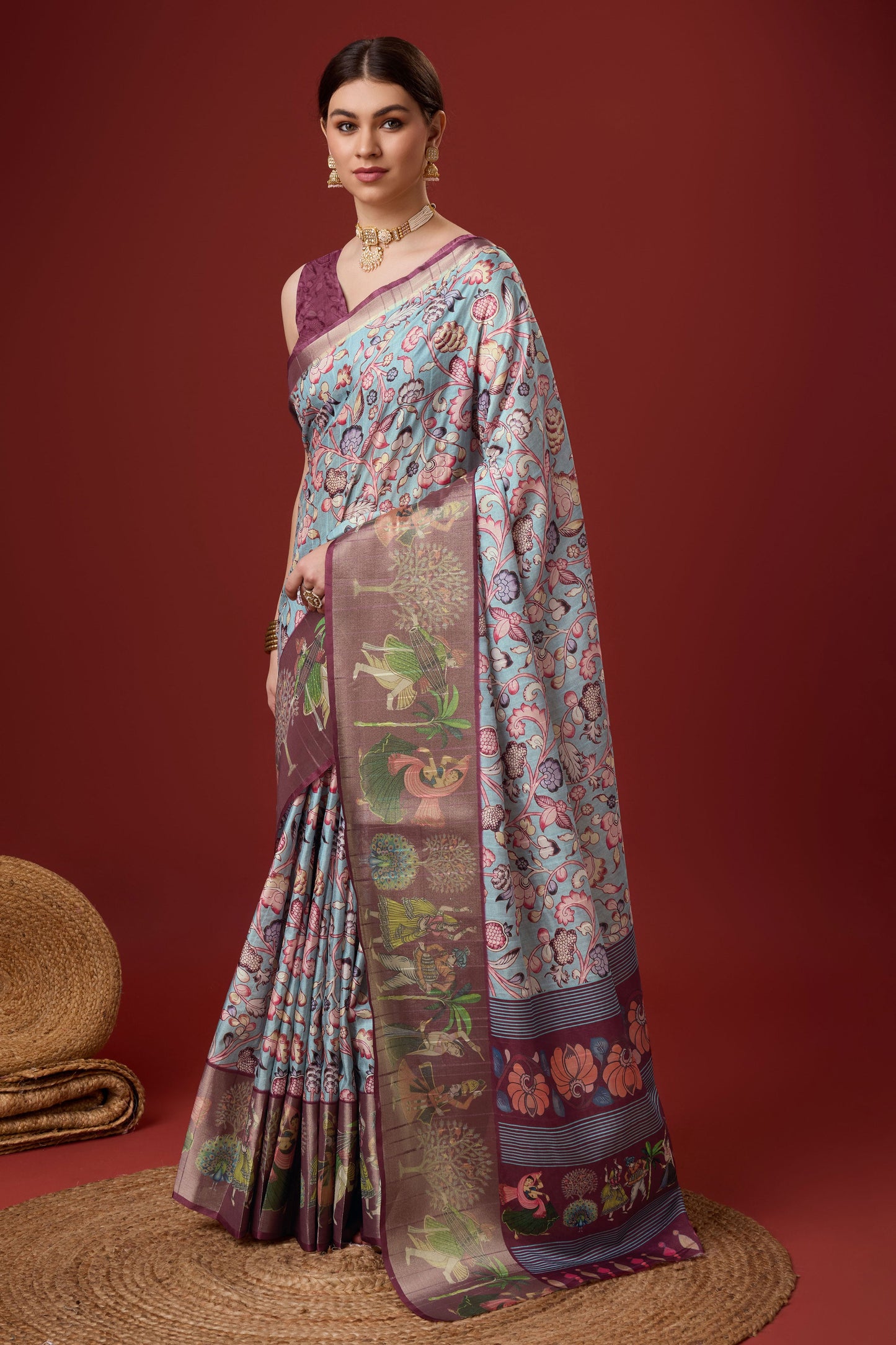 blue-printed-cotton-silk-saree-zb131894_3_SareeButa.com