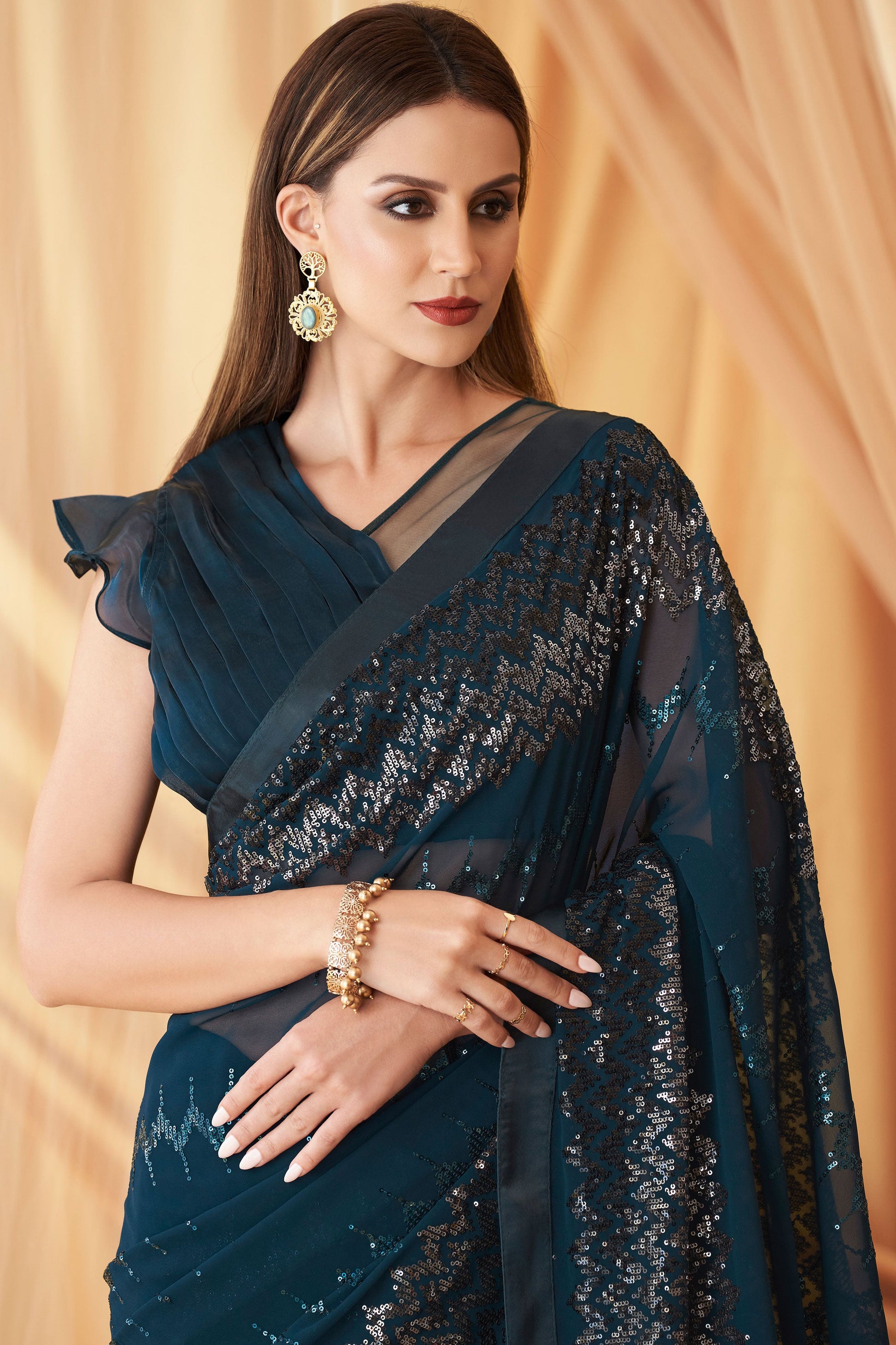 blue-sequined-georgette-silk-saree-zb131078_2_SareeButa.com