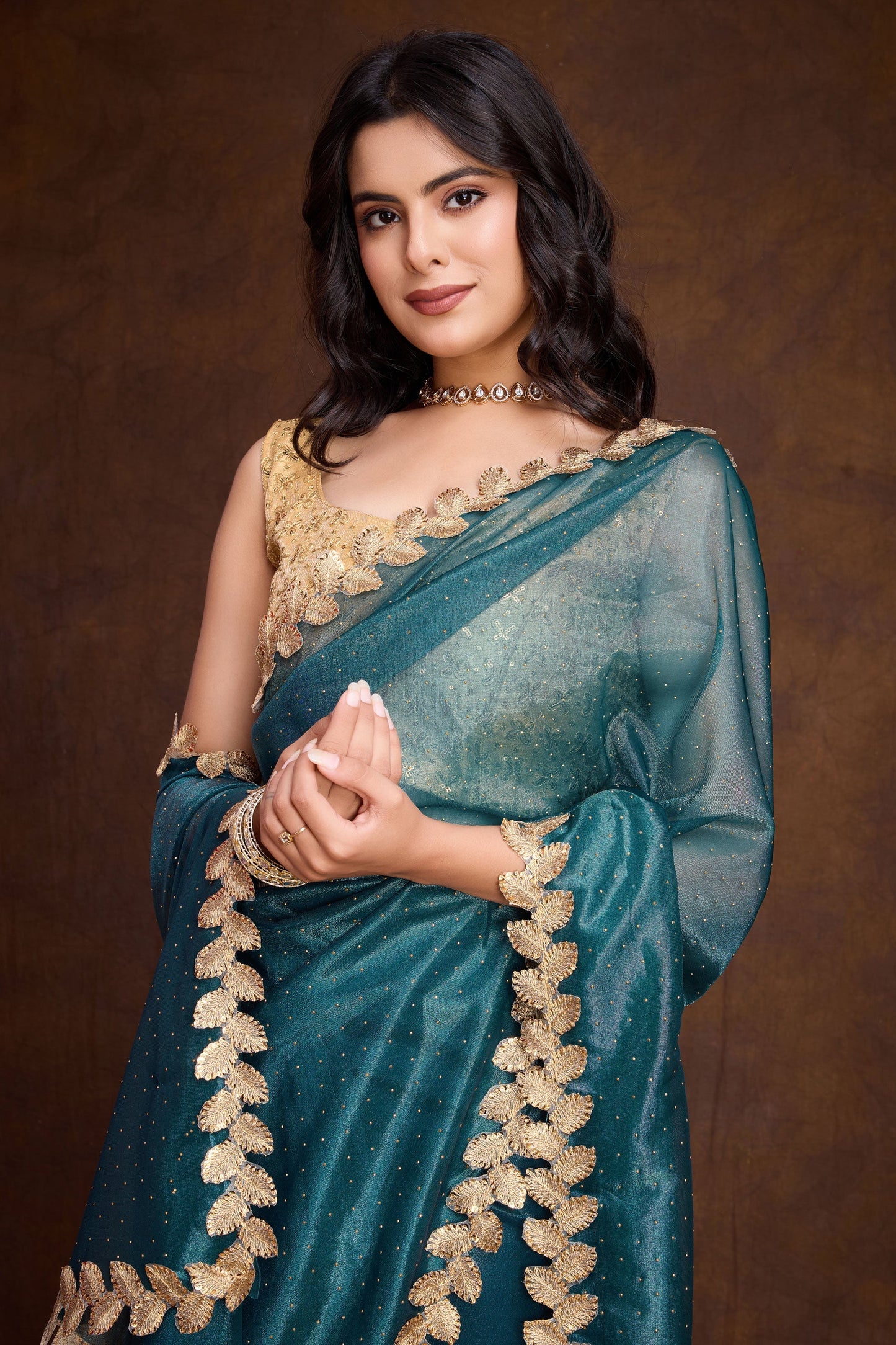 blue-shimmer-twill-weave-saree-zb132824_2_SareeButa.com