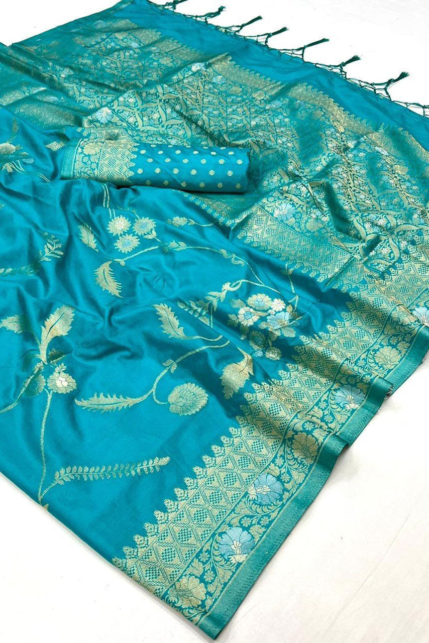 Blue Woven Georgette Saree-ZB133026_3_SareeButa.com