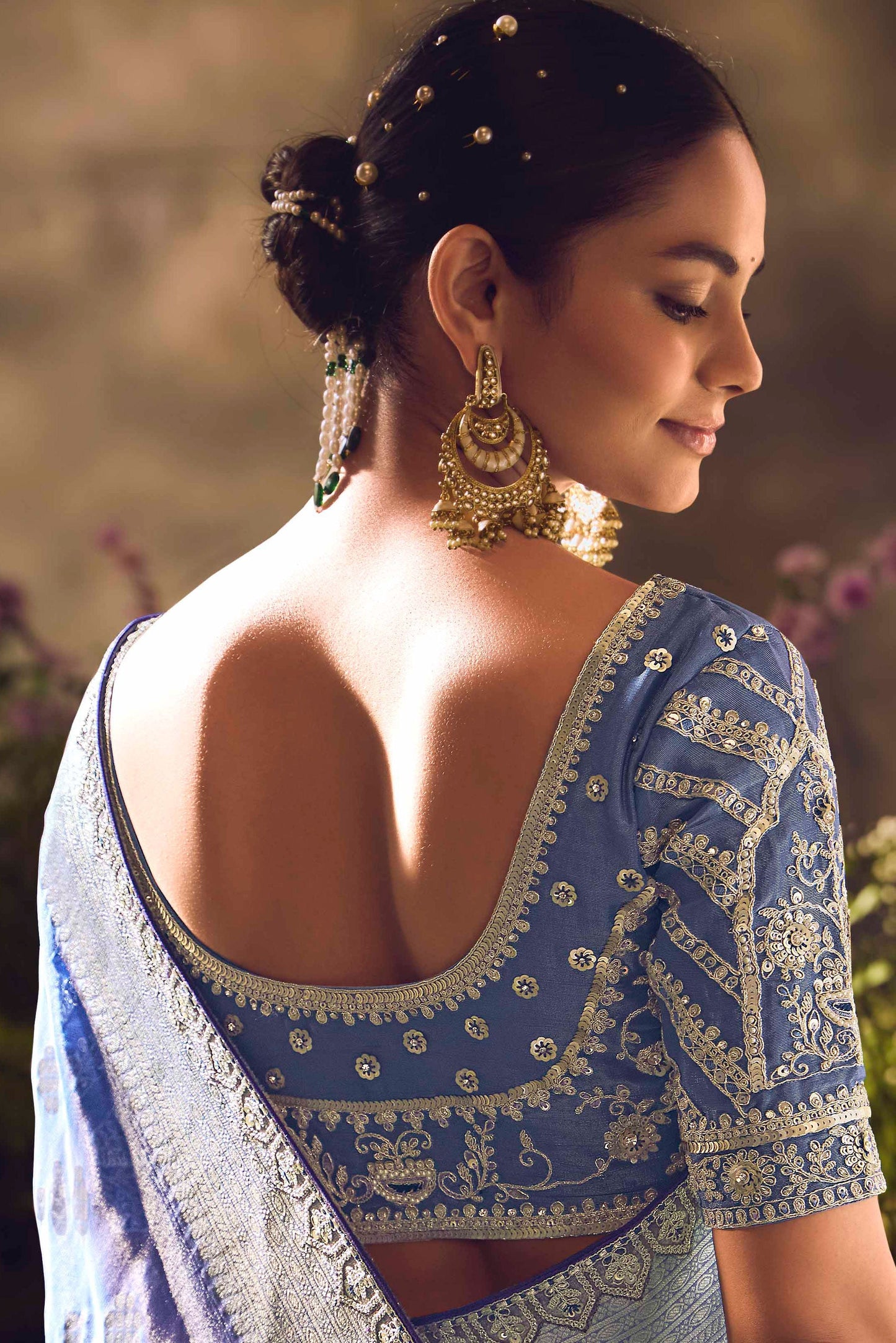 Blue Woven Zari Work Silk Saree-ZB133272_3_SareeButa.com