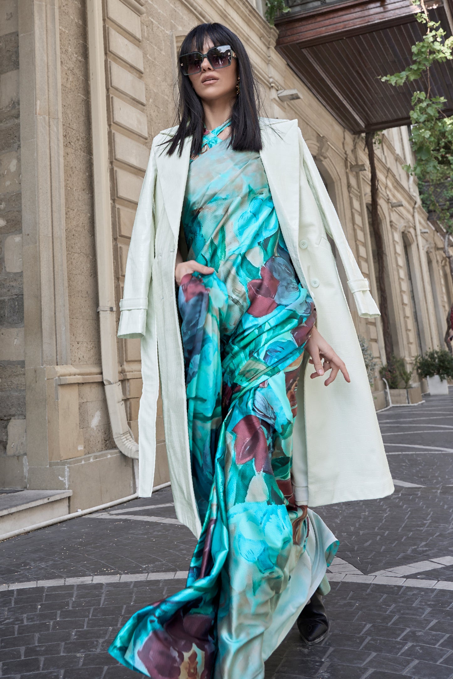 Blue Digital Print Satin Saree-SAR12391_2_SareeButa.com