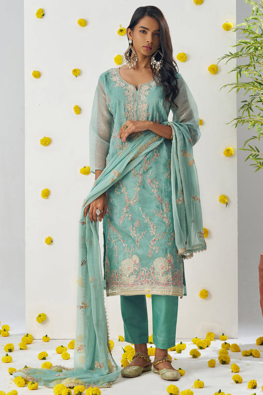 Blue Readymade Embroidered Crush Silk Suit-SS438_1_SareeButa.com