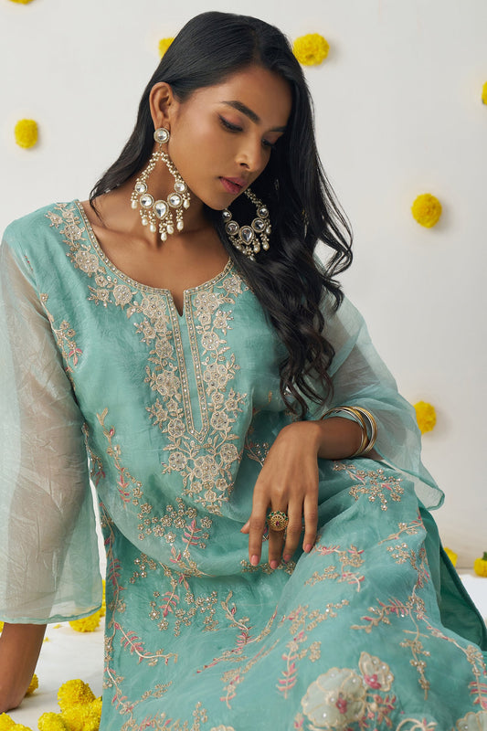 Blue Readymade Embroidered Crush Silk Suit-SS438_2_SareeButa.com