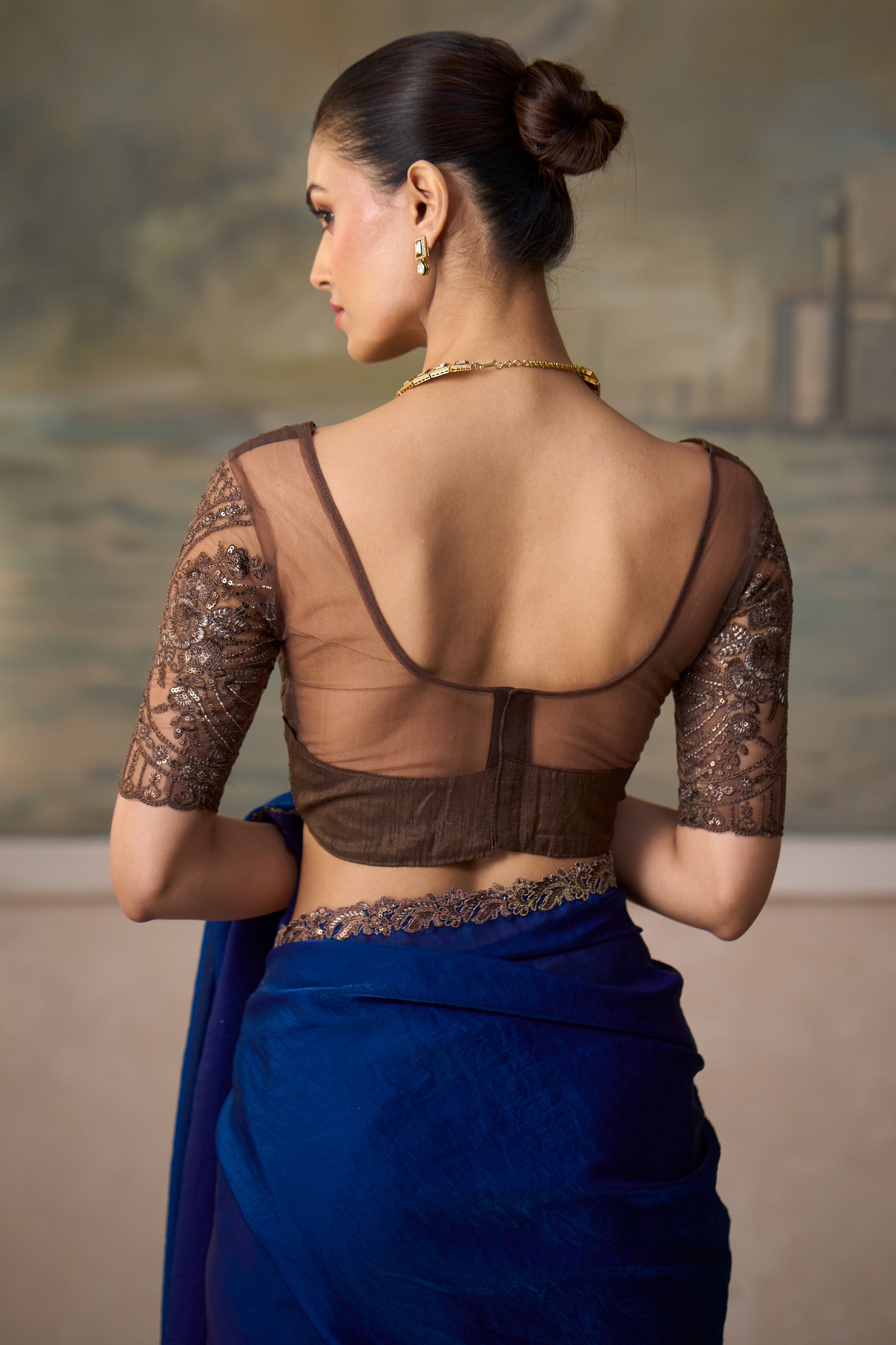 Blue Embroidered Satin Silk Saree-SAR13170_4_SareeButa.com
