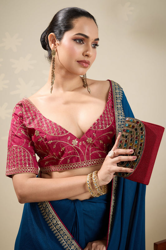 Blue Embroidered Silk Saree-SAR10635_2_SareeButa.com