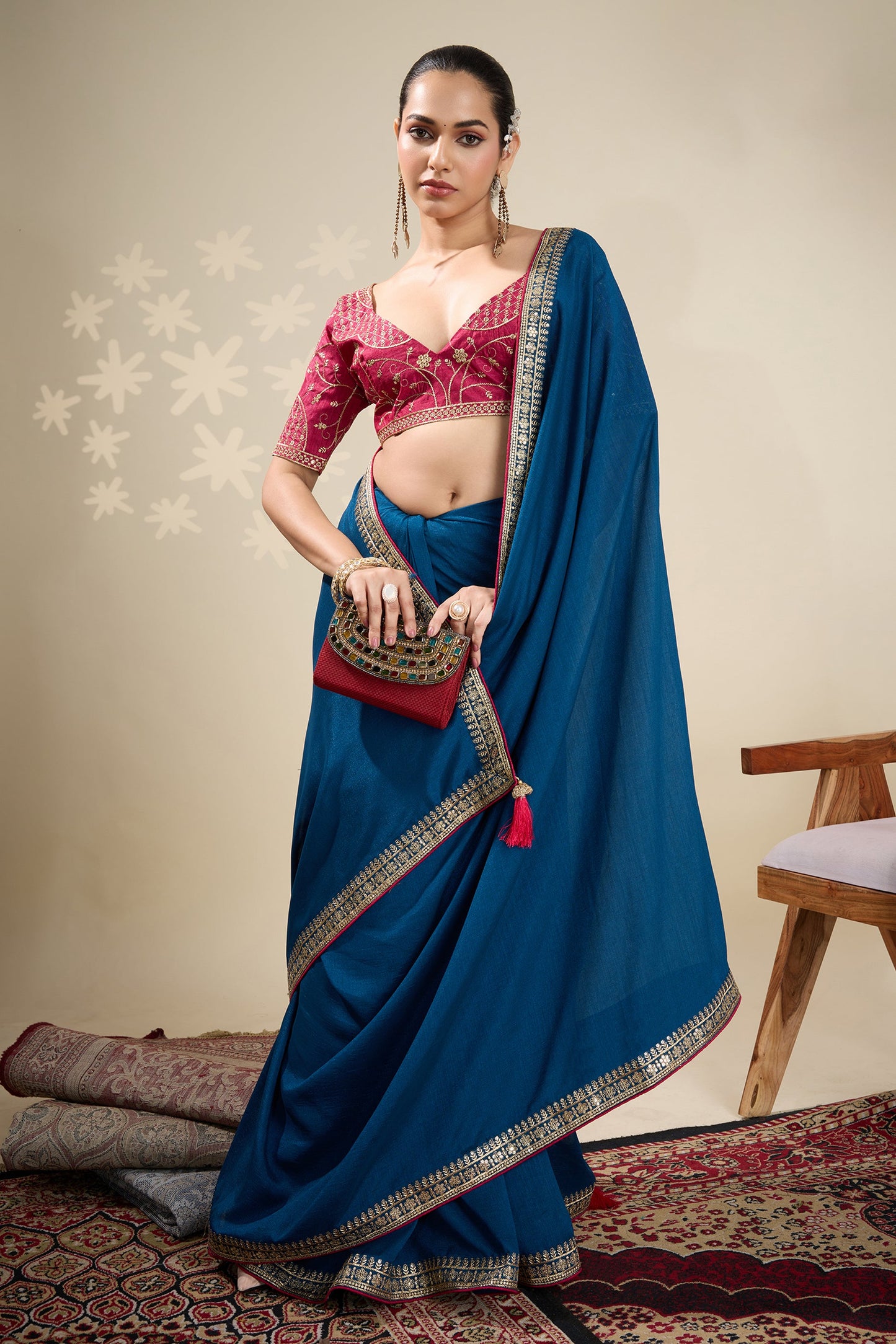 Blue Embroidered Silk Saree-SAR10635_3_SareeButa.com