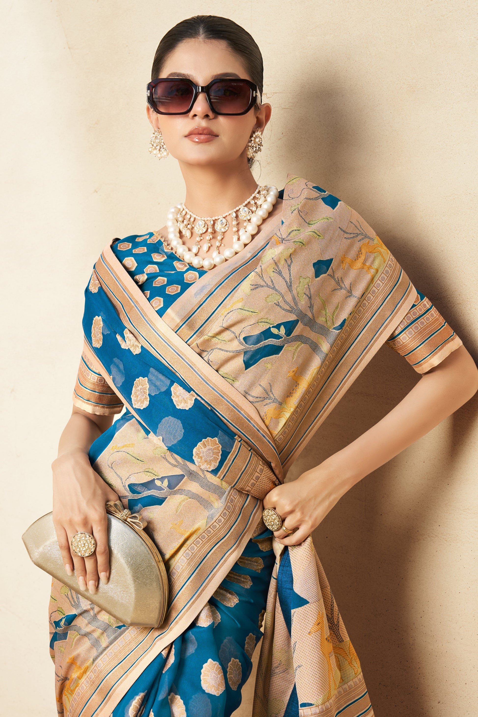 Blue Georgette Paithani Saree-ZB133749_2_SareeButa.com