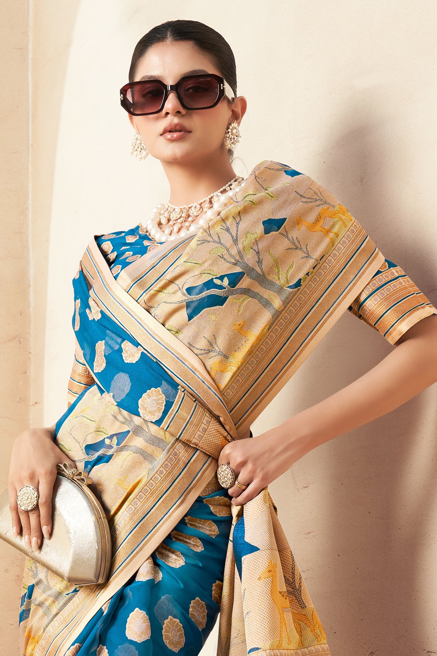 Blue Georgette Paithani Saree-ZB133749_3_SareeButa.com