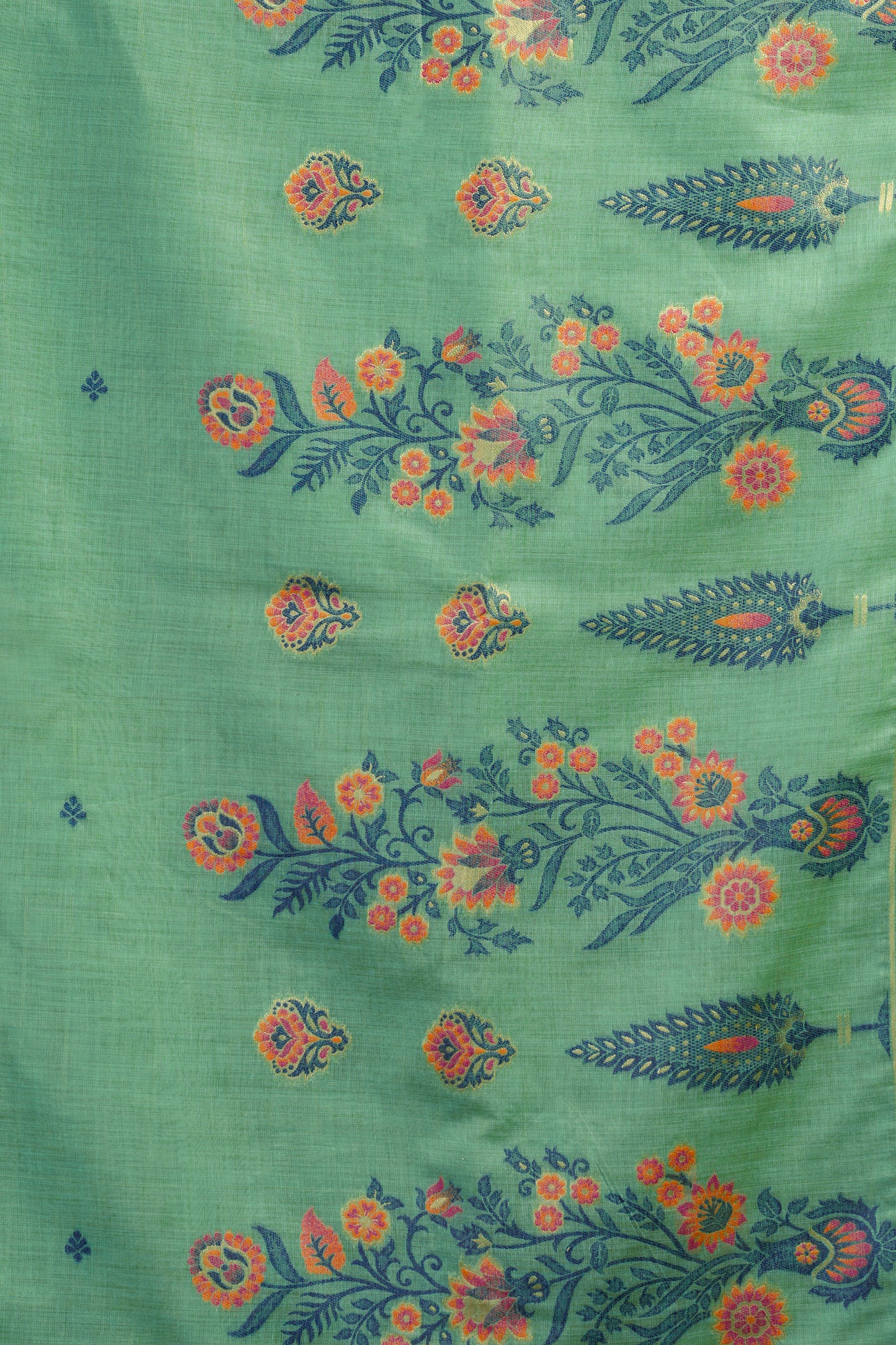 Blue Green Woven Cotton Saree-SAR12752_3_SareeButa.com