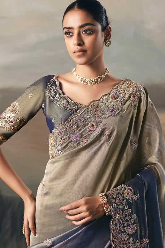 Blue Grey Embroidered Tissue Saree-SAR10831_2_SareeButa.com