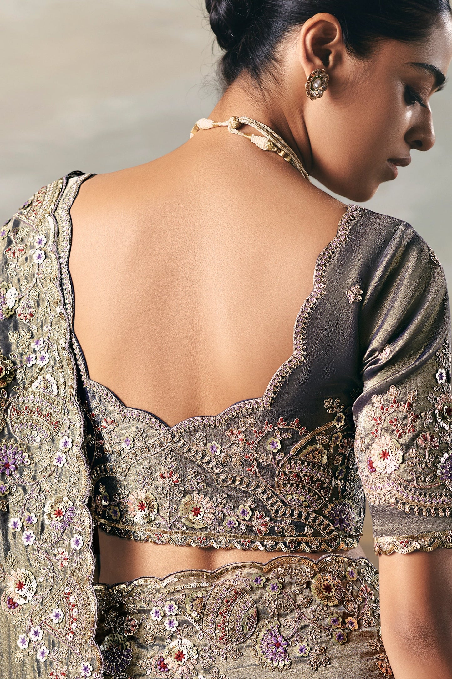 Blue Grey Embroidered Tissue Saree-SAR10831_3_SareeButa.com