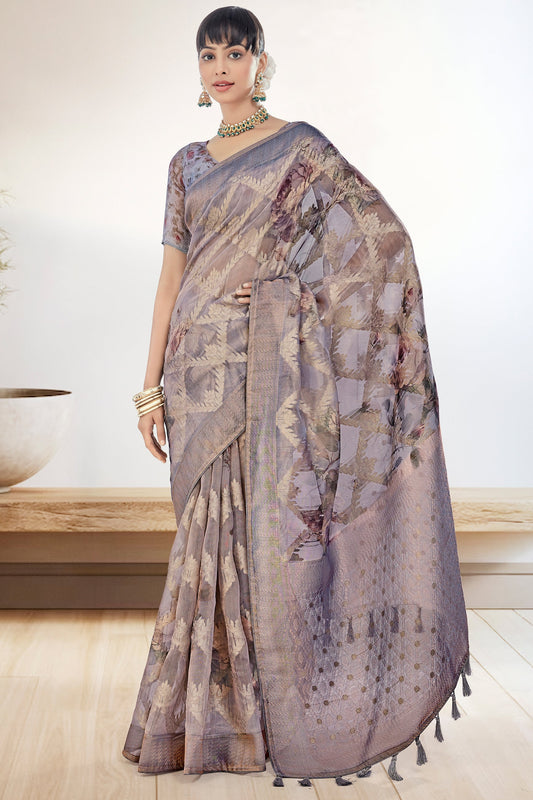 Blue Organza Silk Saree-ZB132365_1