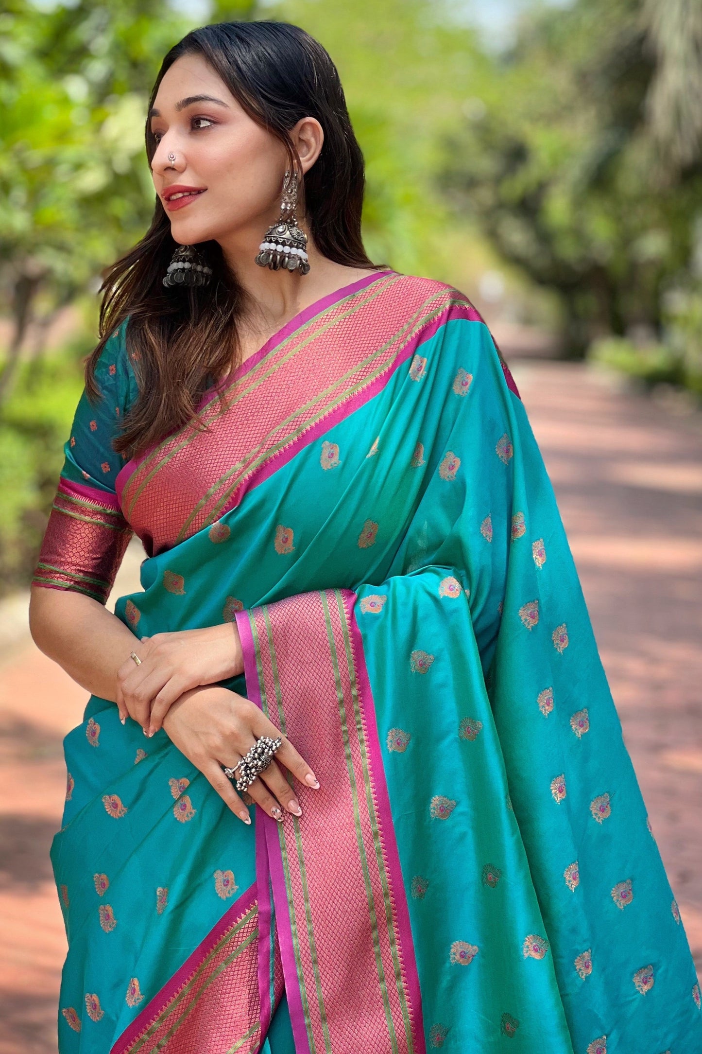 Blue Paithani Saree-ZB133097_2_SareeButa.com