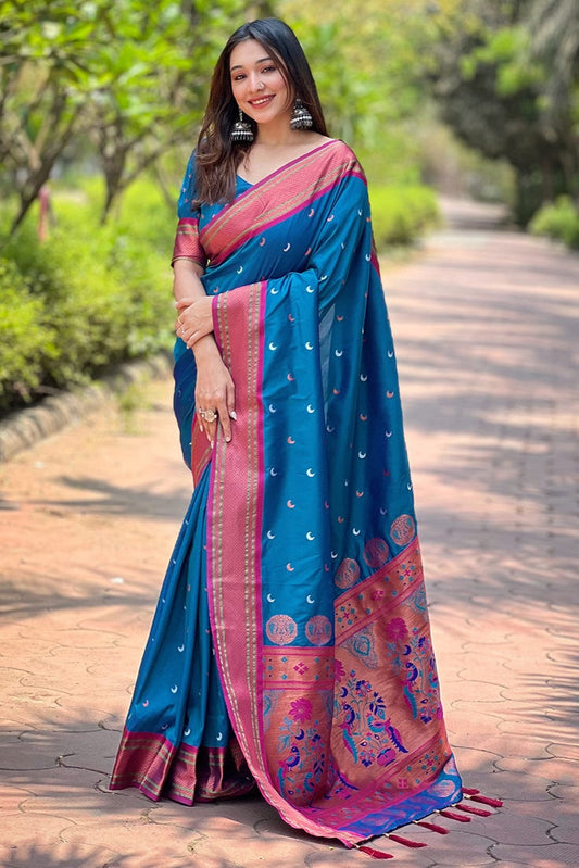 Blue Paithani Saree-ZB133099_1_SareeButa.com