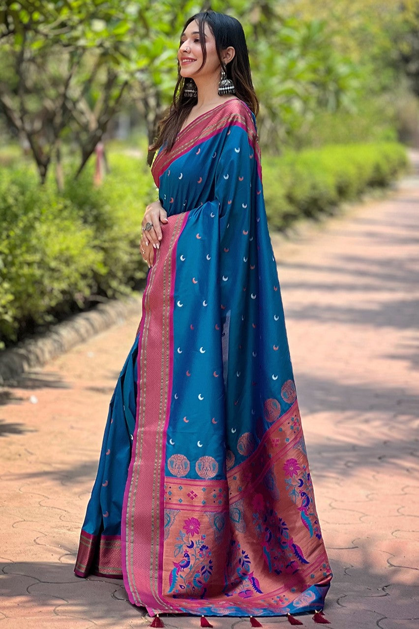 Blue Paithani Saree-ZB133099_3_SareeButa.com