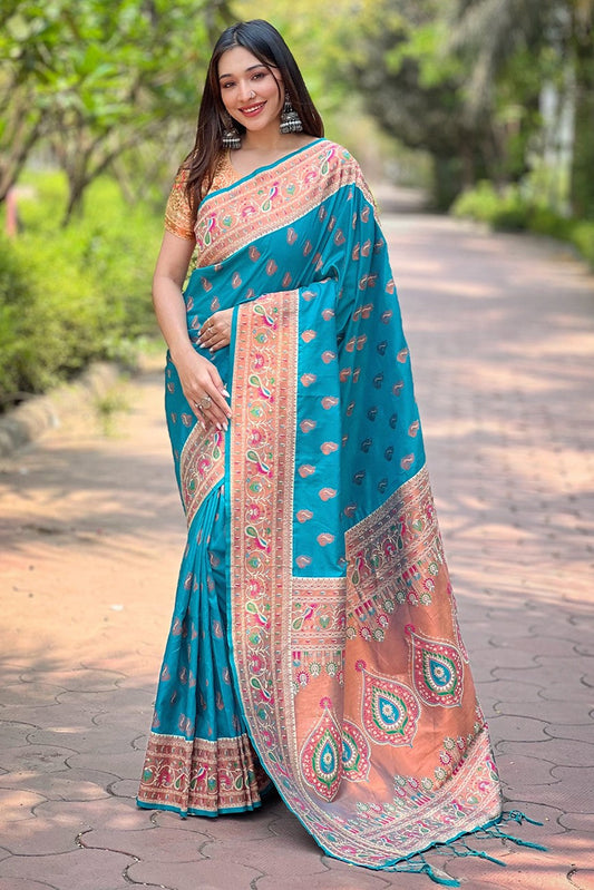 Blue Paithani Saree-ZB133109_1_SareeButa.com