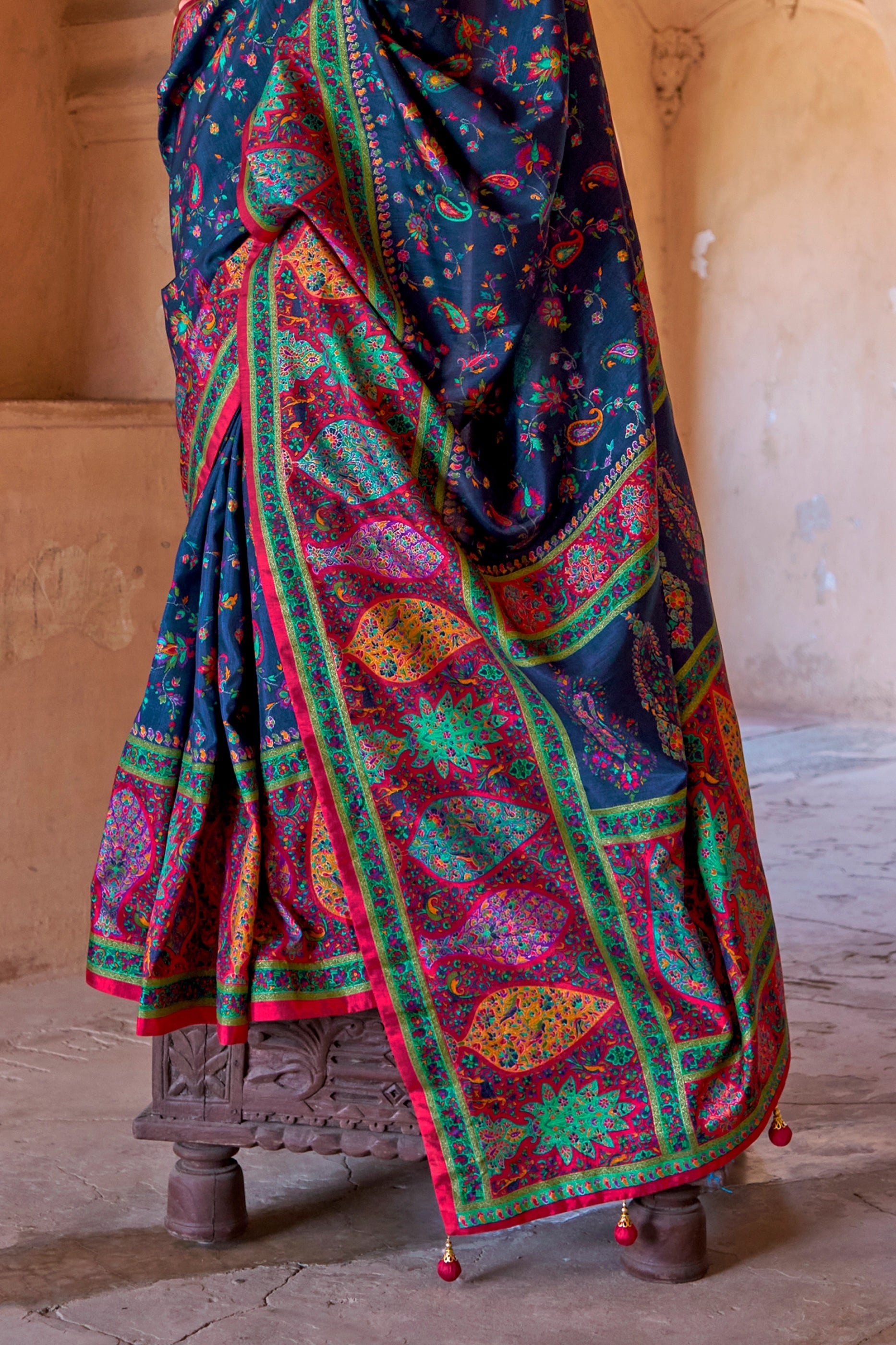 Blue Printed Silk Saree-SAR11259_4_SareeButa.com