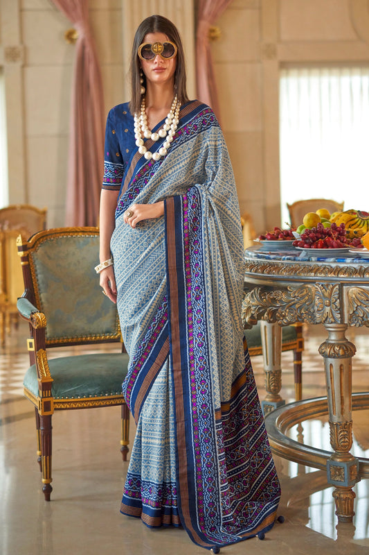 Blue Printed Silk Saree-SAR11351_1_SareeButa.com