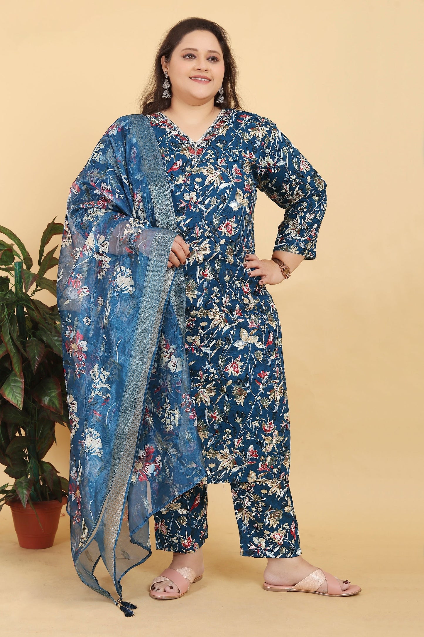 Blue Readymade Rayon Suit-SAR11758_1_SareeButa.com