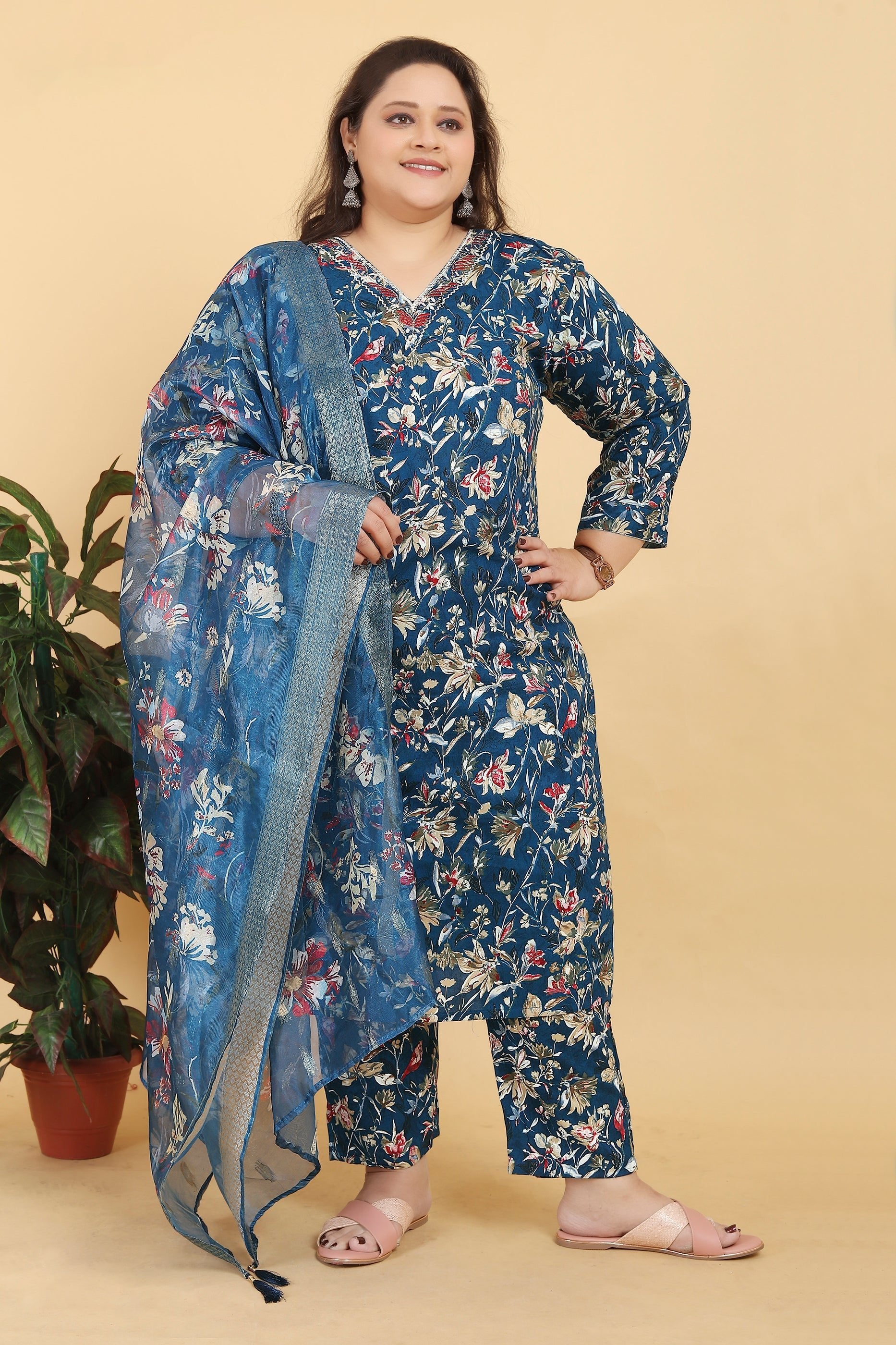 Blue Readymade Rayon Suit-SAR11758_1_SareeButa.com