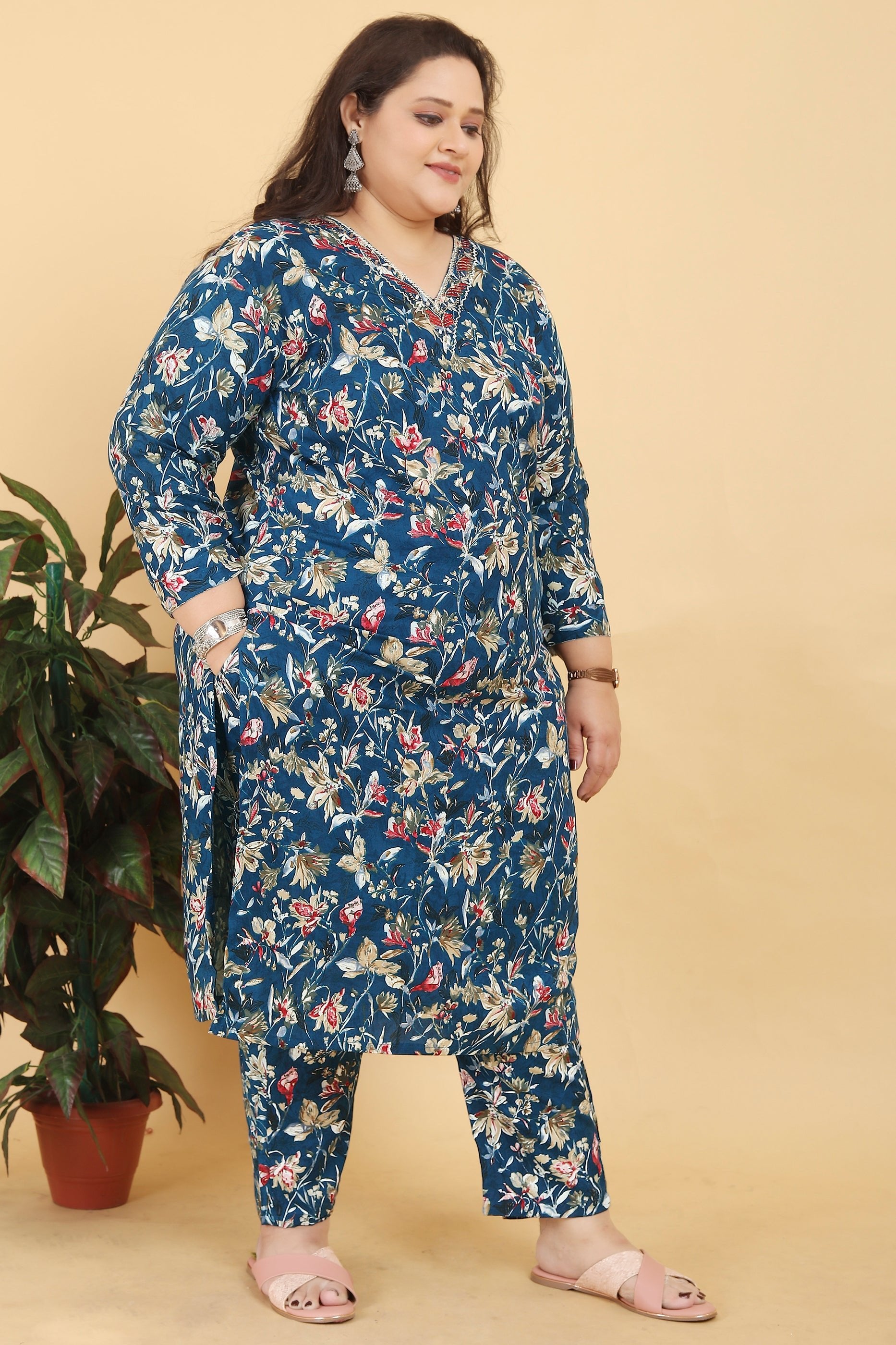 Blue Readymade Rayon Suit-SAR11758_4_SareeButa.com