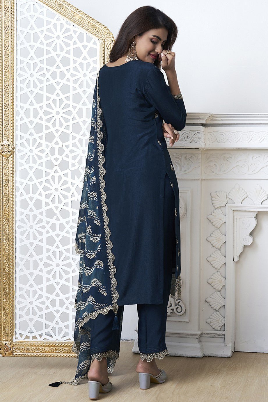 Blue Readymade Silk Suit-SS308_3_SareeButa.com