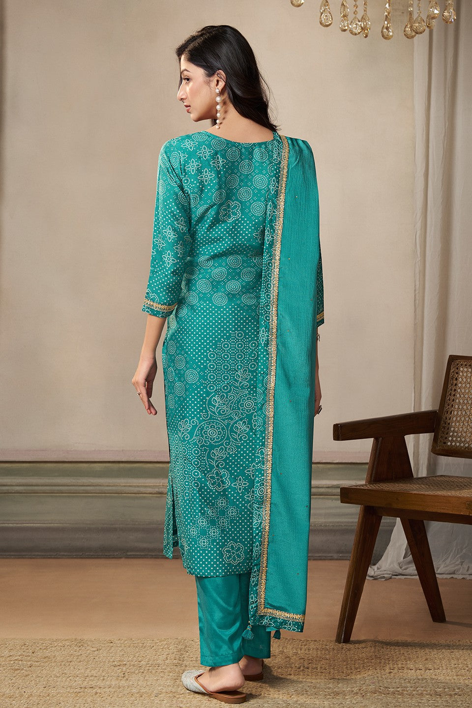 Blue Readymade Silk Suit-SS314_3_SareeButa.com