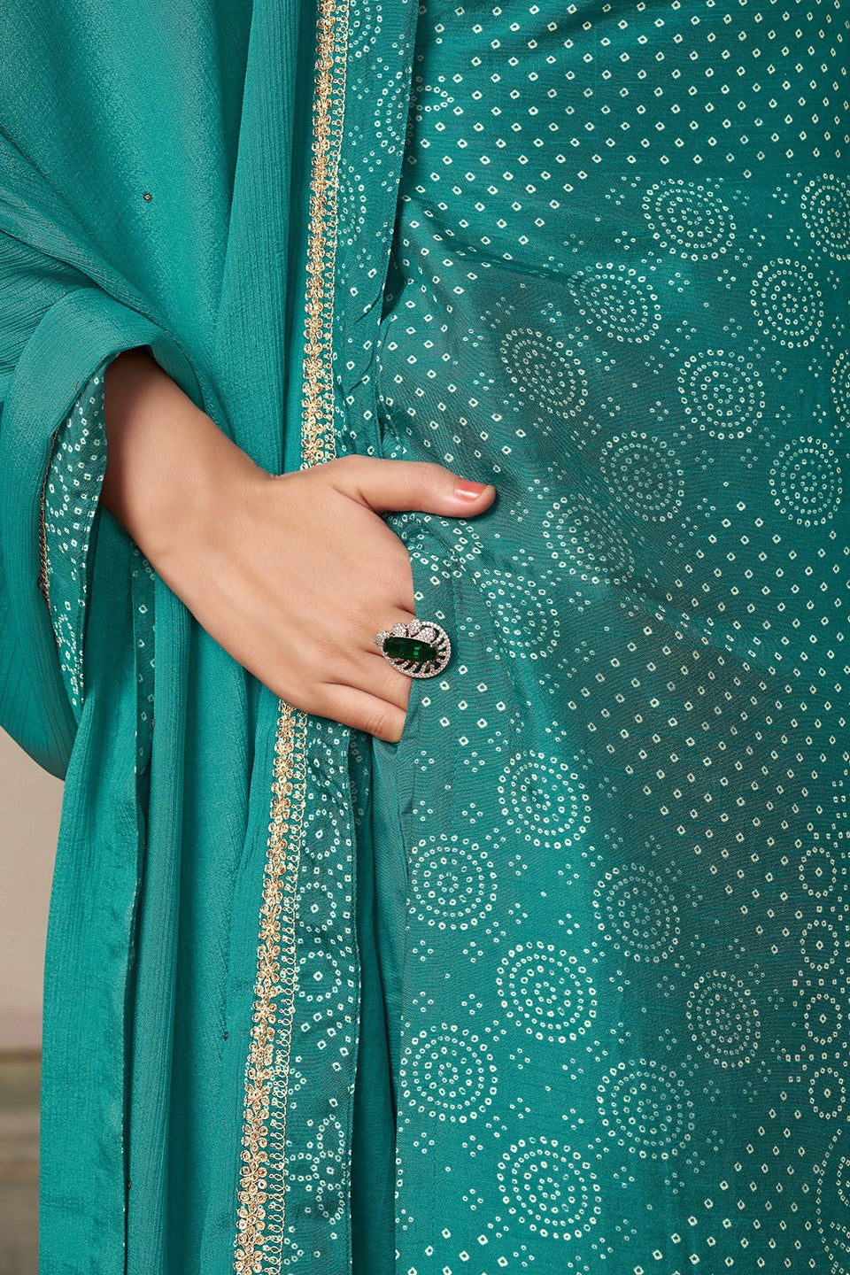 Blue Readymade Silk Suit-SS314_4_SareeButa.com