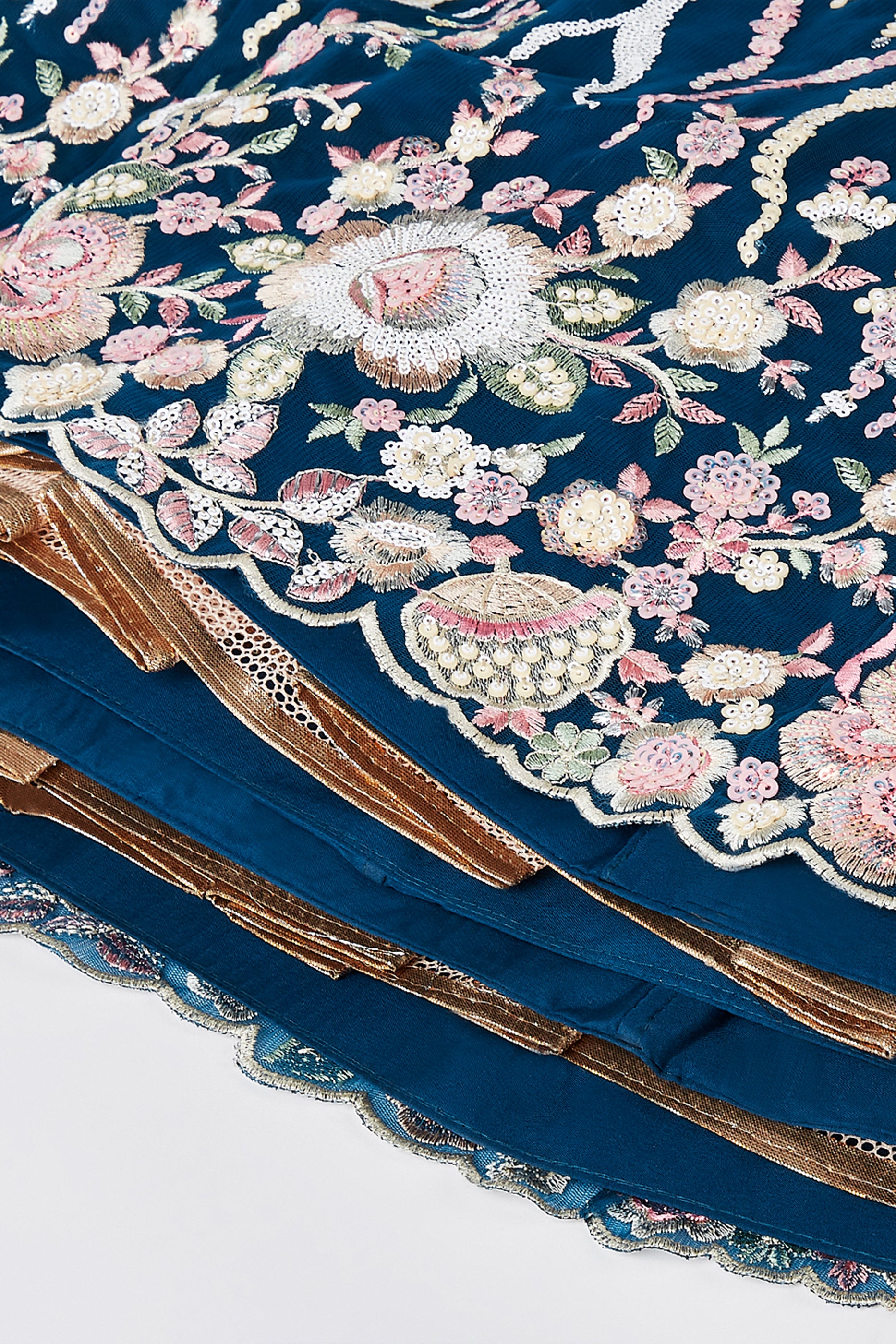 Blue Semi-Stitched Embroidered Net Lehenga-SAR12834_7_SareeButa.com