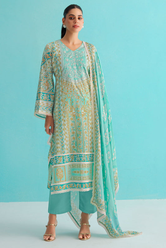 Blue Unstitched Cotton Suit-SS404_1_SareeButa.com