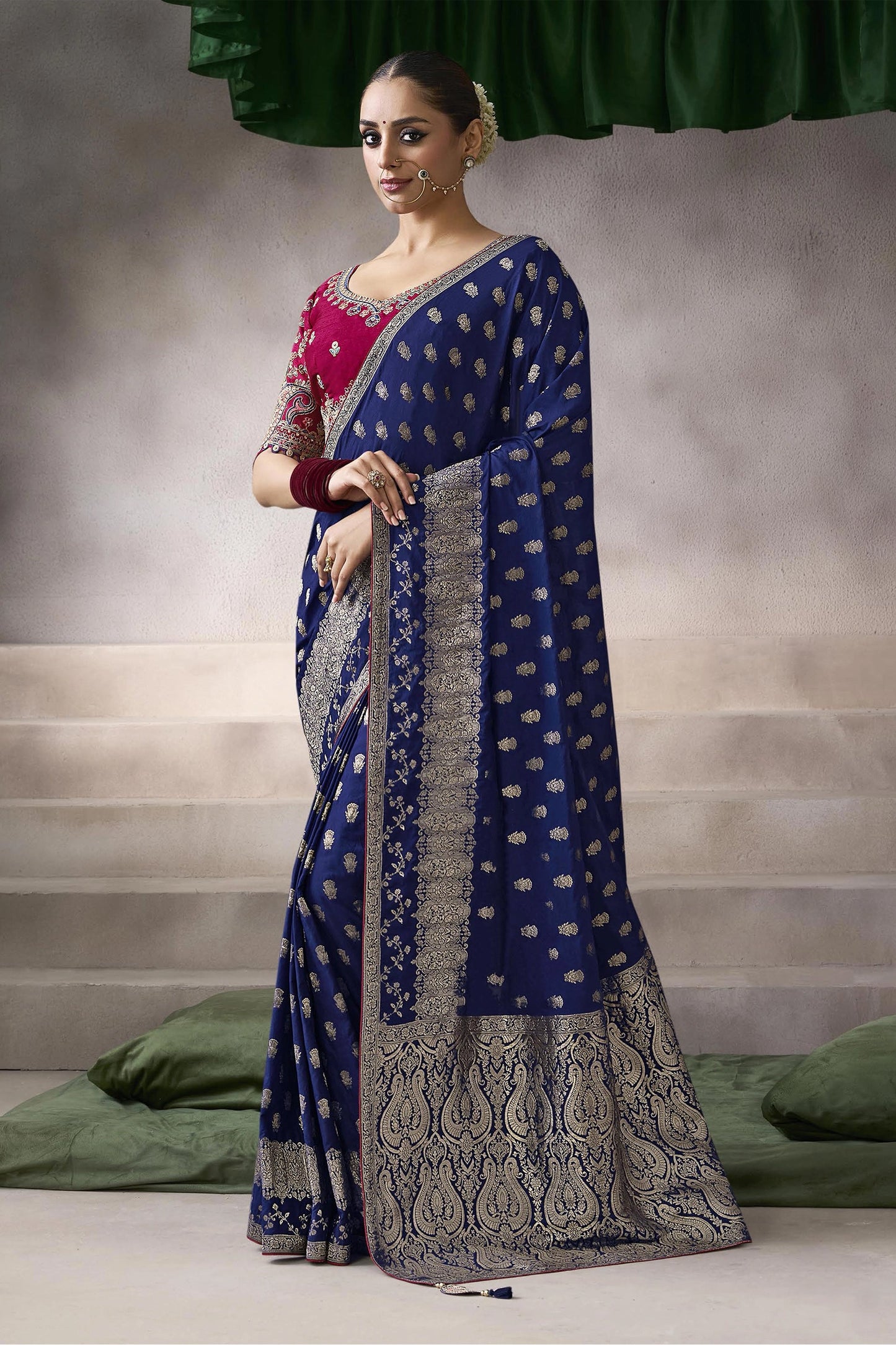 Blue Woven Crepe Silk Saree-SAR11609_1_SareeButa.com