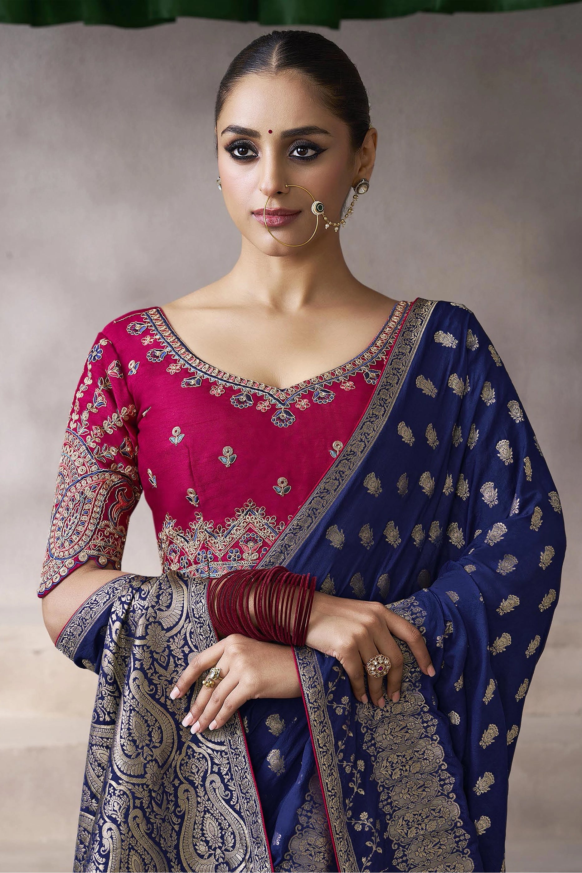 Blue Woven Crepe Silk Saree-SAR11609_3_SareeButa.com