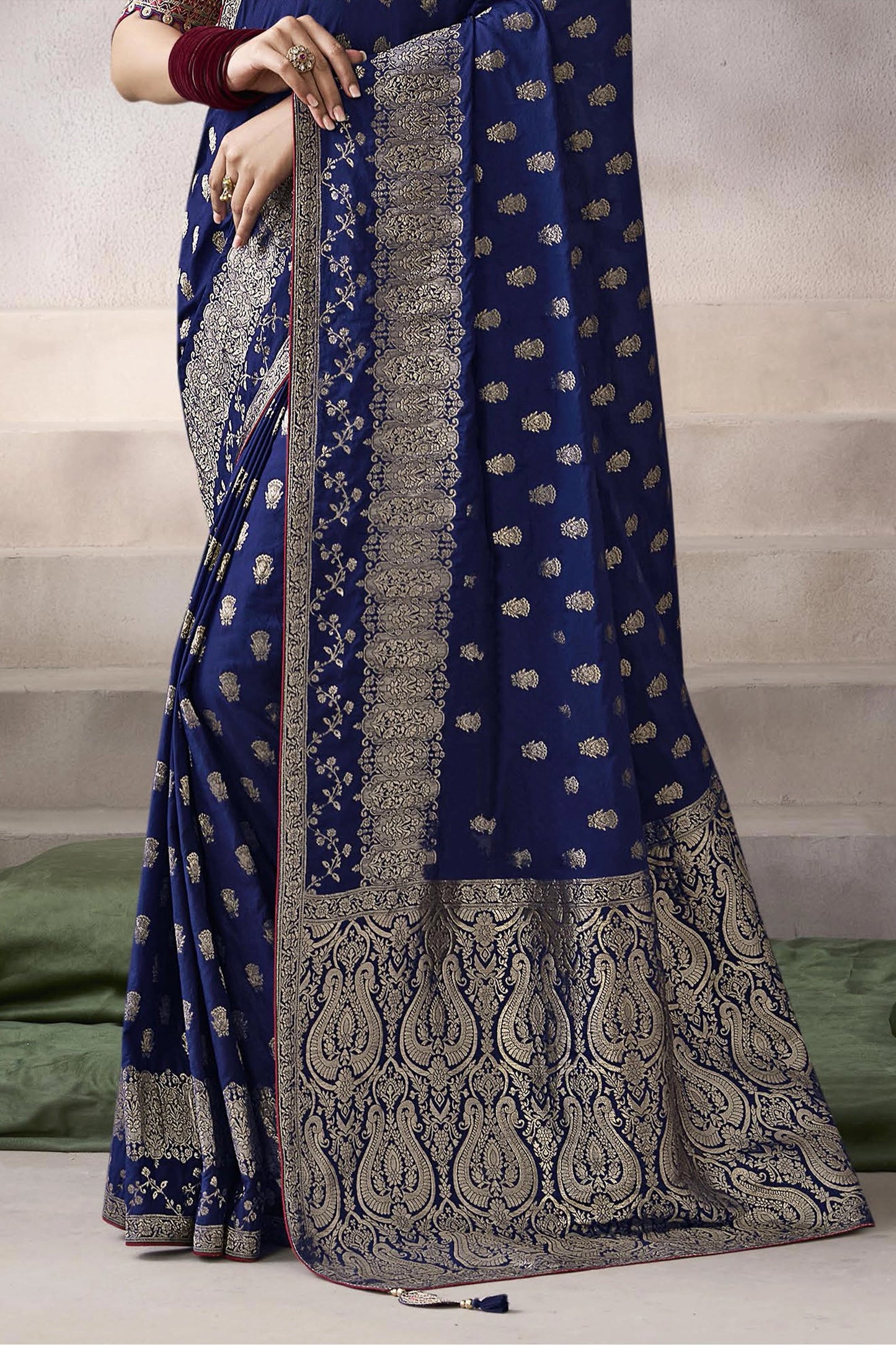 Blue Woven Crepe Silk Saree-SAR11609_5_SareeButa.com