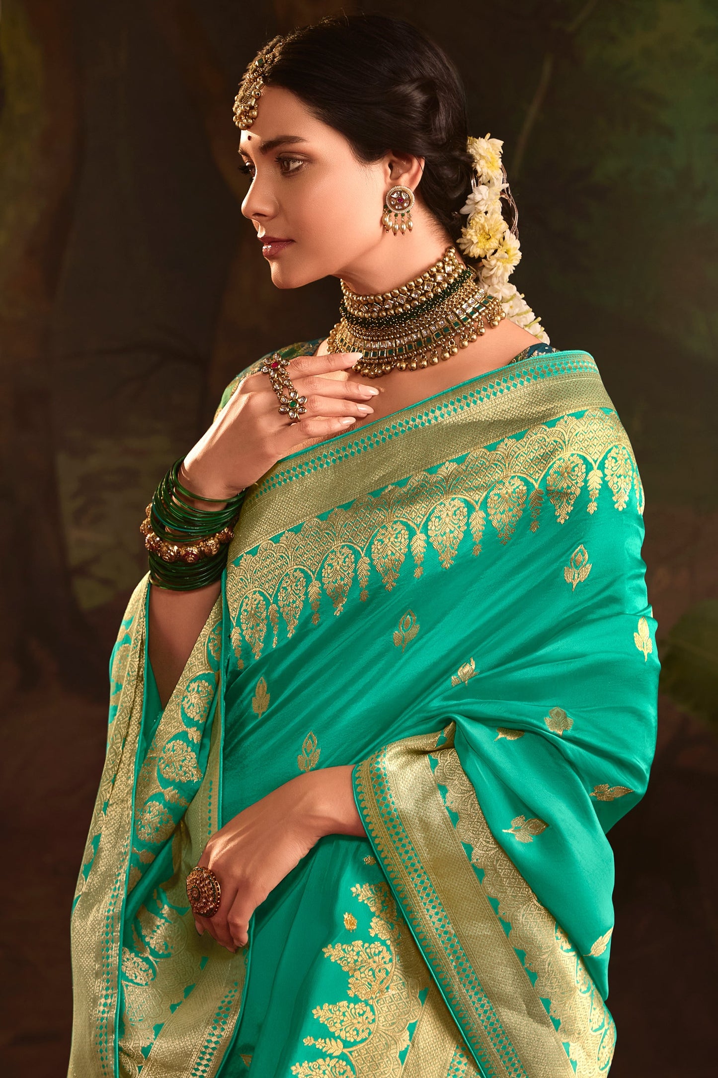 Blue Woven Crepe Silk Saree-ZB133577_2_SareeButa.com