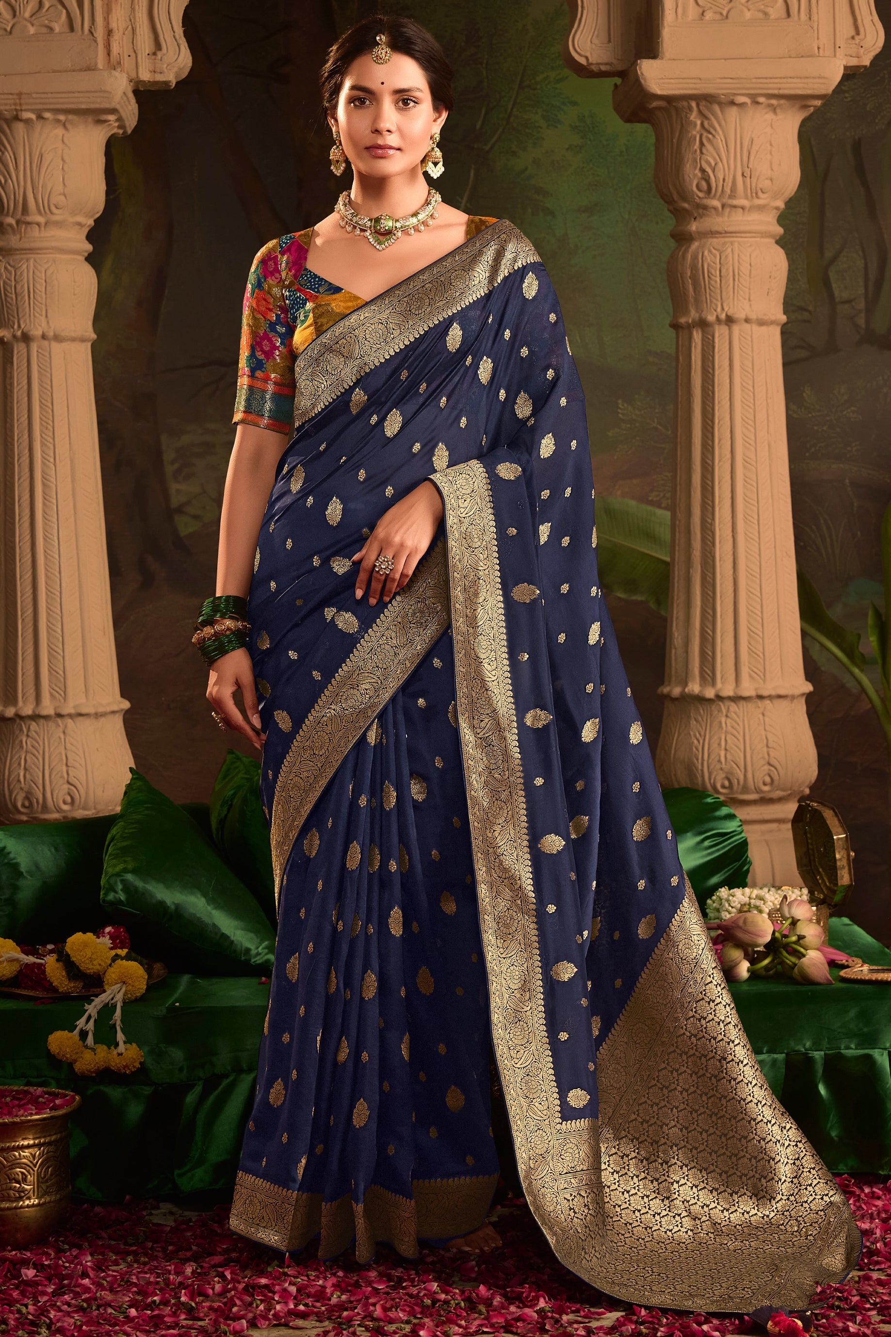 Blue Woven Crepe Silk Saree-ZB133580_1_SareeButa.com