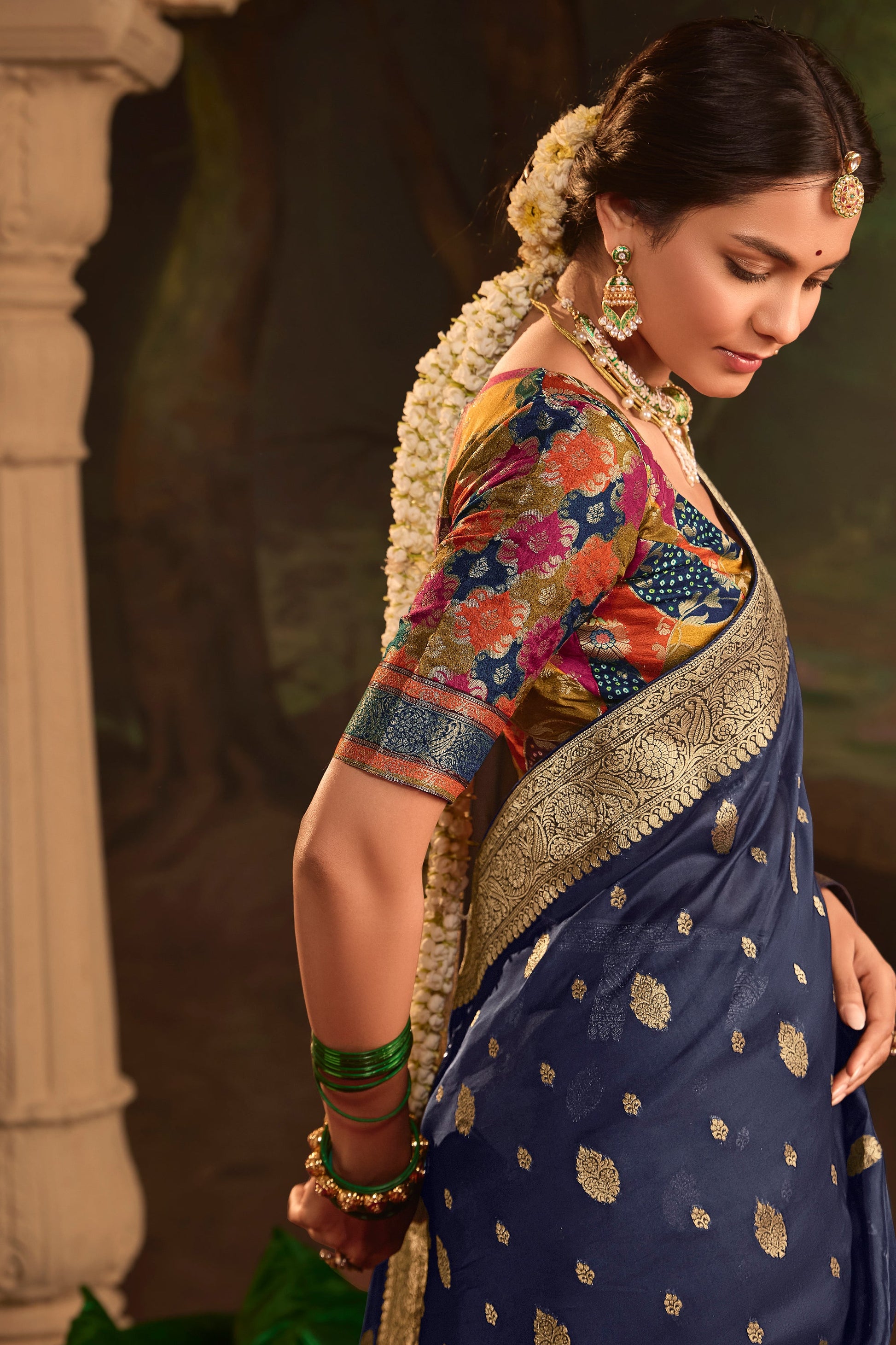 Blue Woven Crepe Silk Saree-ZB133580_2_SareeButa.com