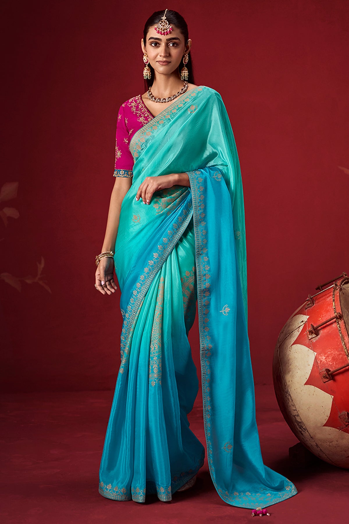Blue Woven Dola Crepe Silk Saree-SAR13421_1_SareeButa.com