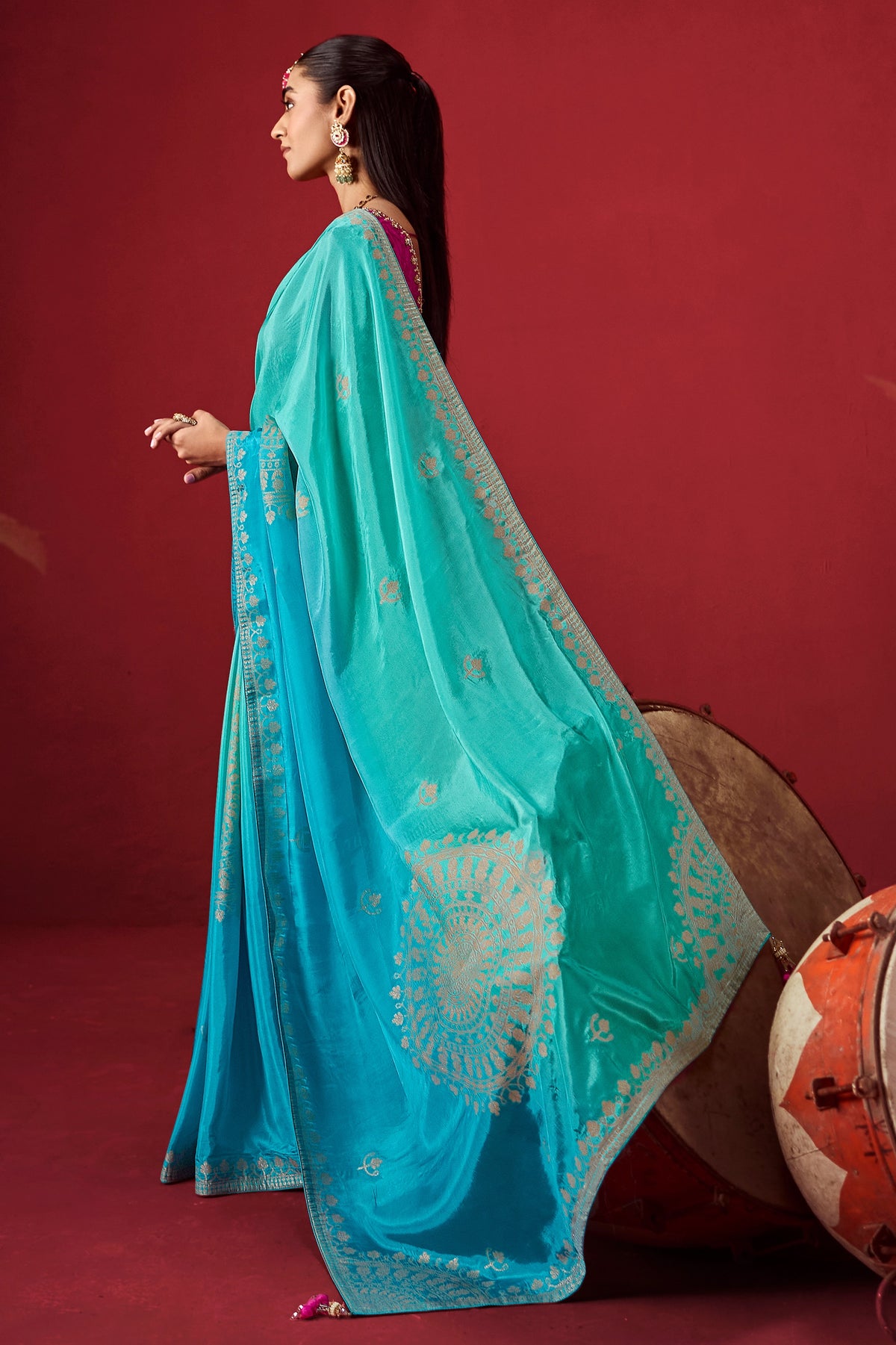 Blue Woven Dola Crepe Silk Saree-SAR13421_4_SareeButa.com