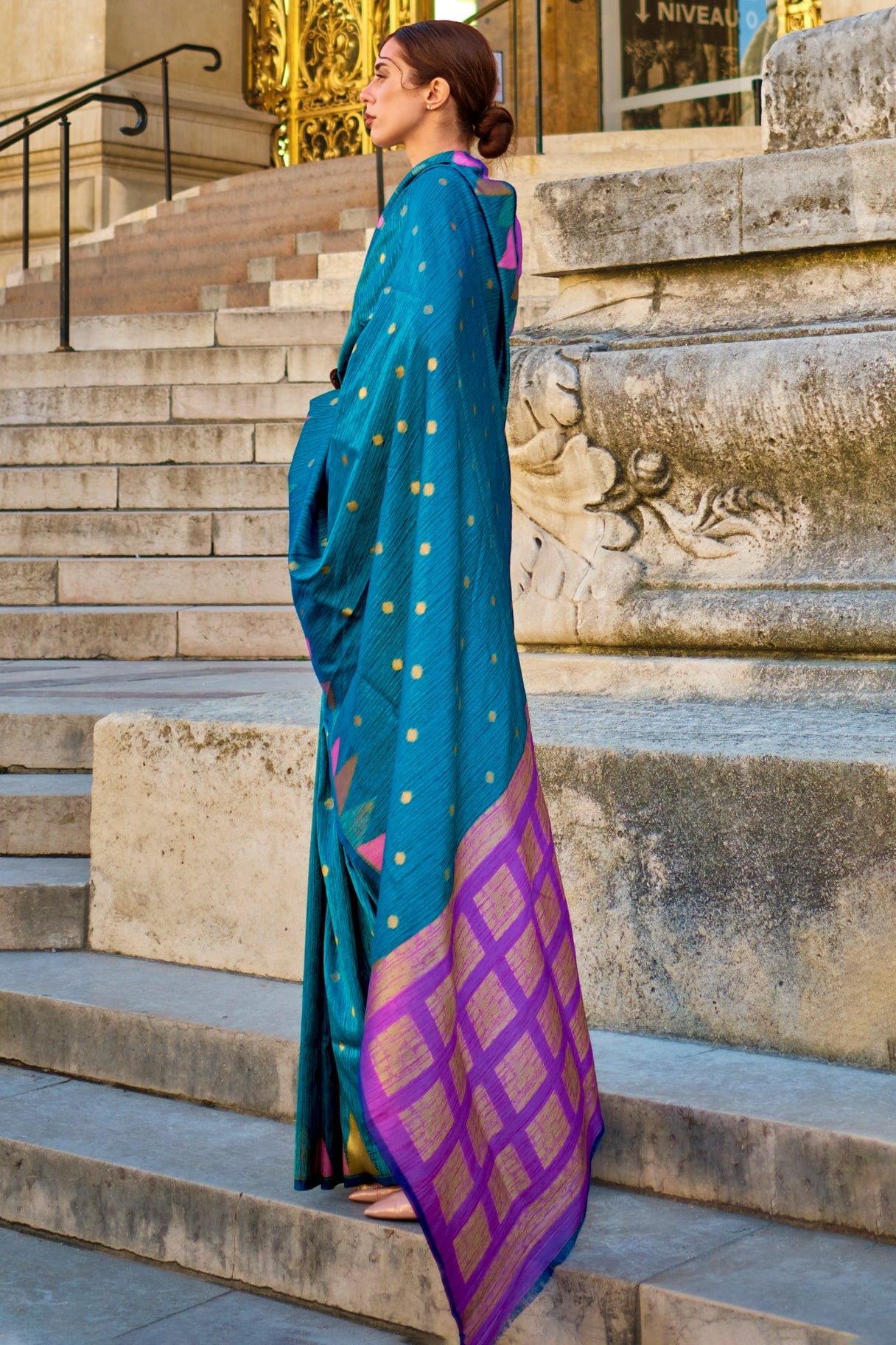 Blue Woven Khadi Silk Saree-ZB134117_3_SareeButa.com