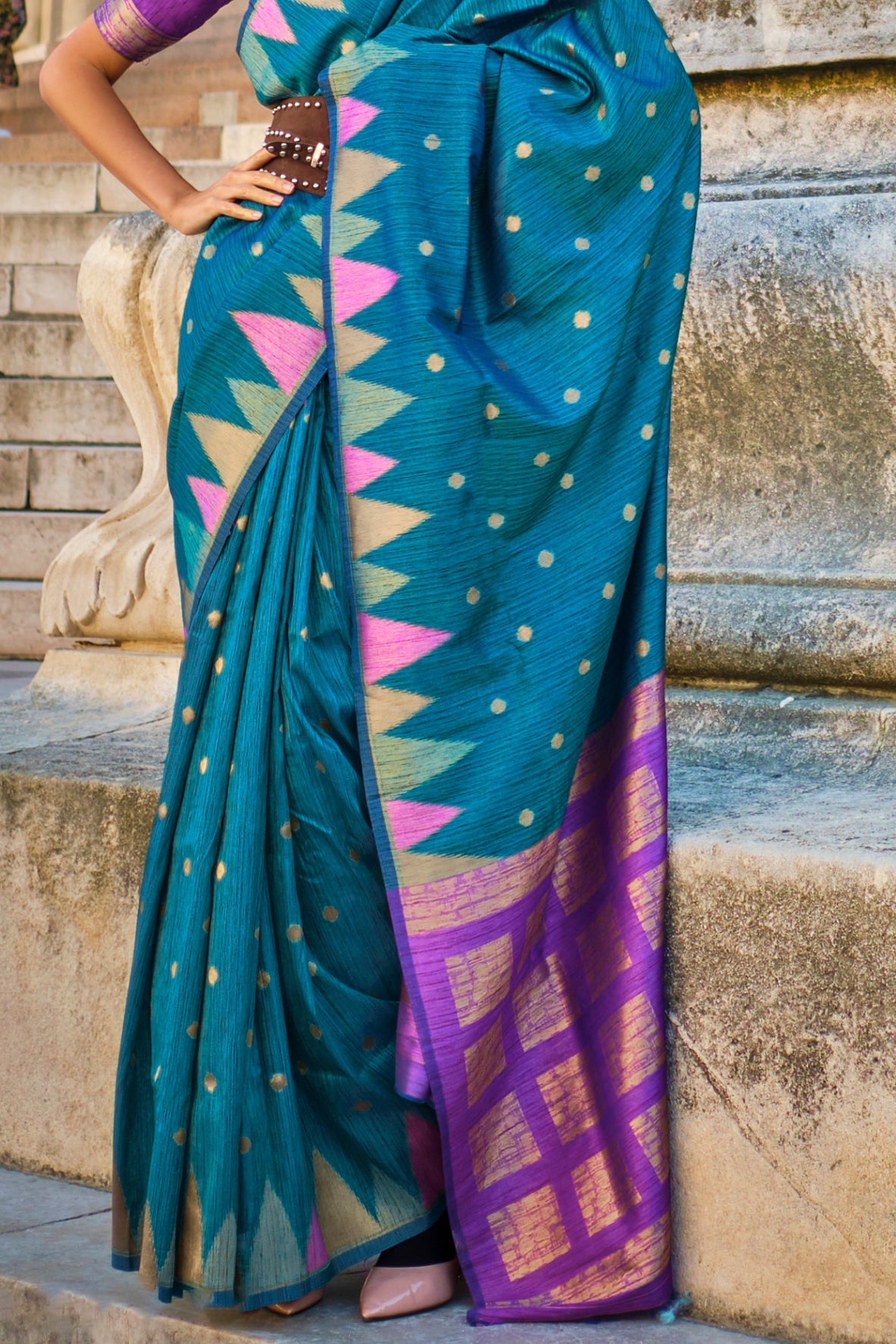 Blue Woven Khadi Silk Saree-ZB134117_4_SareeButa.com
