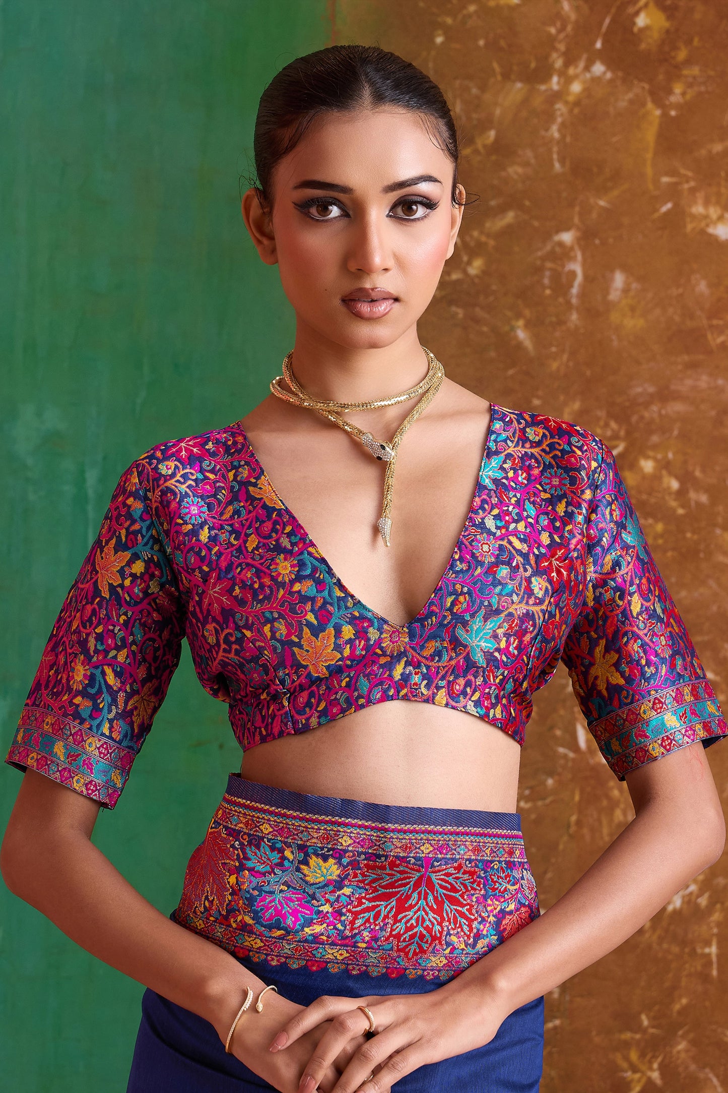 Blue Woven Modal Cotton Saree-SAR11890_5_SareeButa.com