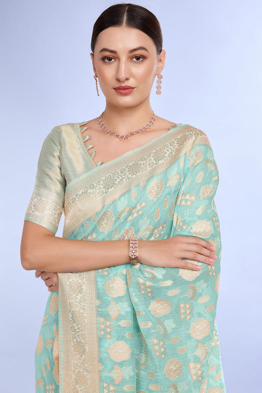 blue-woven-organza-saree-zb132167_2_SareeButa.com