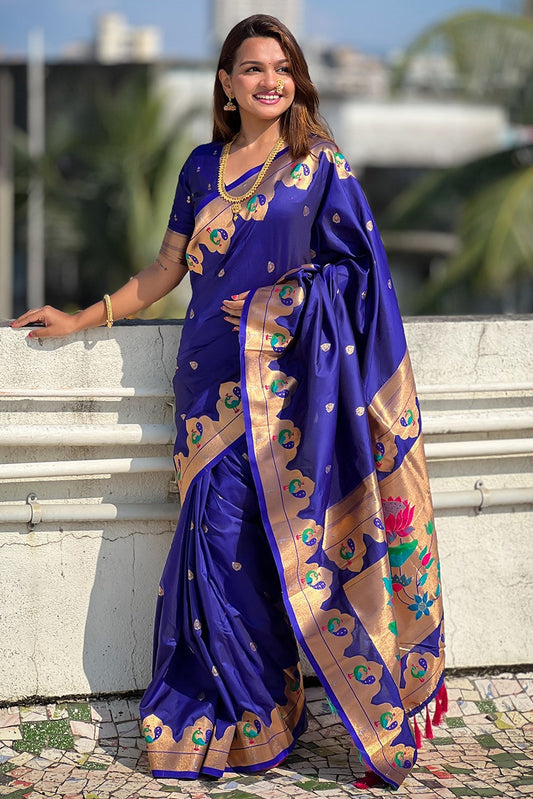 Blue Paithani Saree-ZB133088_1_SareeButa.Com