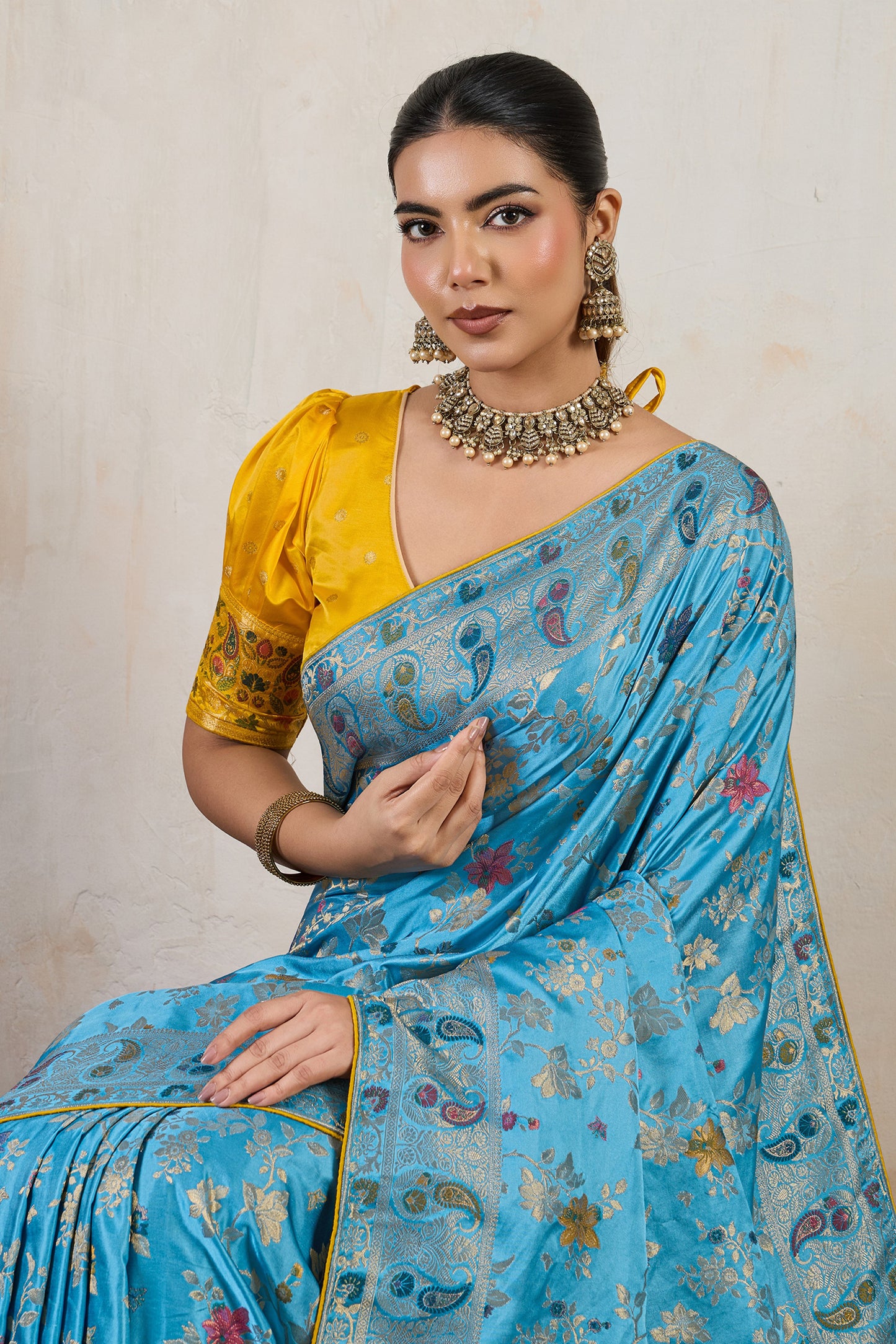Blue Woven Satin Silk Saree-SAR12502_2_SareeButa.com