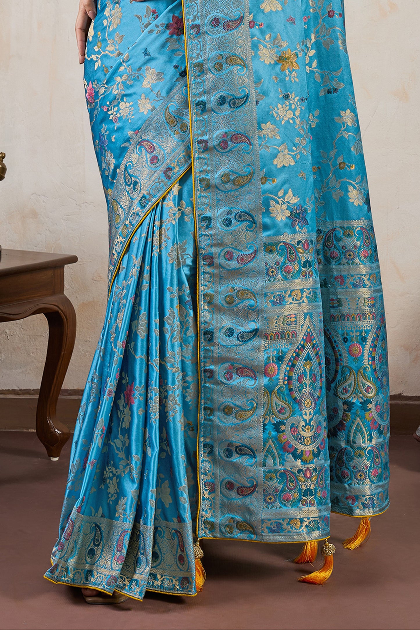Blue Woven Satin Silk Saree-SAR12502_5_SareeButa.com