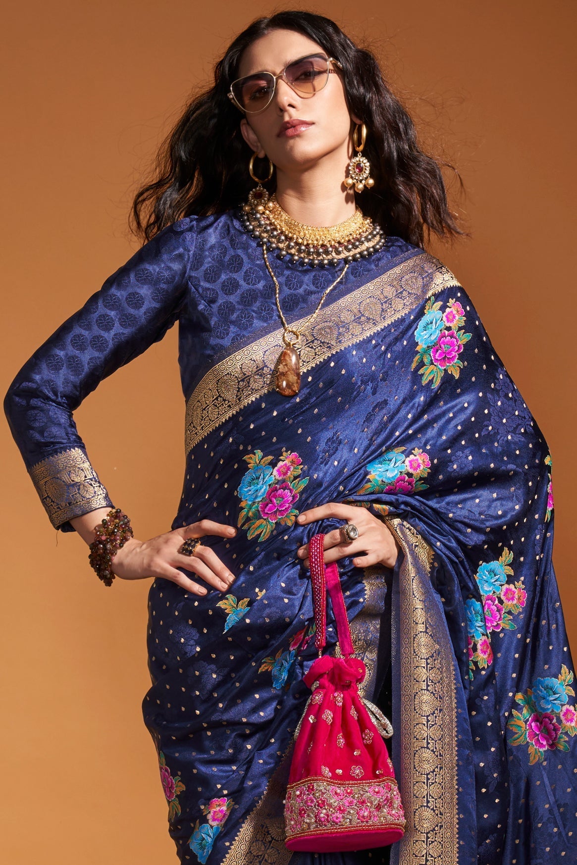 blue-woven-satin-silk-saree-zb132658_3_SareeButa.com